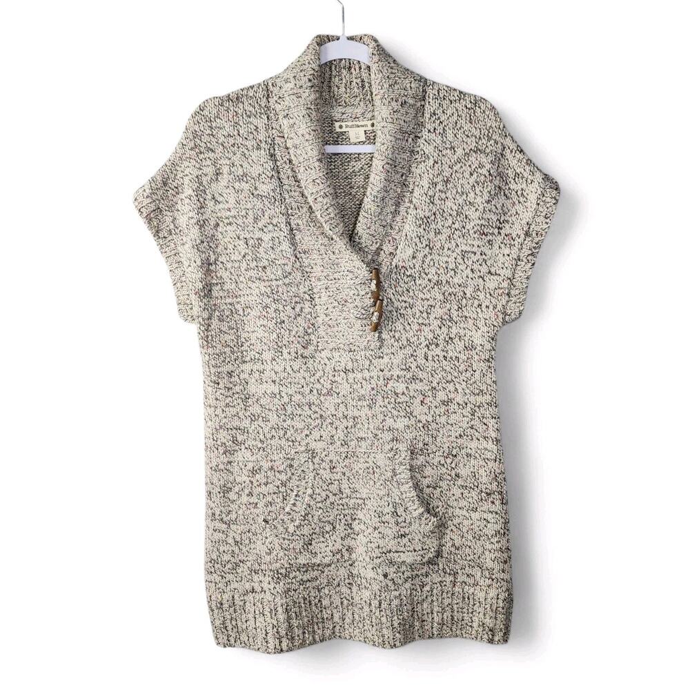 Ruffhewn Sweater Dress V-Neck Wooden Buttons Womens Size Medium